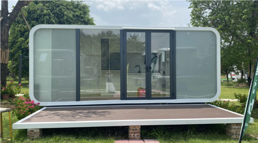 Holo Horizon Pod Tiny Homes Employee Housing, Mobile Homes, Tiny Homes *Base price includes delivery within 200 miles of Houston port and home installation* Land must be predeveloped to a level base pad or slab prior to installation. 1 BED 1 BATH 19ft x 7.5ft x 9ft Price: $39,000 Holo Horizon Pod Tiny Homes vessel style space capsule house Contact us at 210-887-2760 to buy Water, heat and ventilation system Electrical hook-up and sewer joints Interior and Mechanicals are one hundred percent complete upon arrival SMART control system SMART door locks system Automated black-out curtains 18ft of floor to ceiling windows. Holo Horizon Pod Tiny HomesSafety: Waterproof Rating: IP66 Seismic Intensity Resistance: Level 9 Wind Resistance Rating: Level 12 Typhoon Snow Load: sk=1.66kN/m2 Successfully endured a 4-hour fire resistance test, with the main structure and interior cabinets remaining intact and undamaged. Holo Horizon Pod Tiny Homes Contact us at 210-887-2760 to buy 